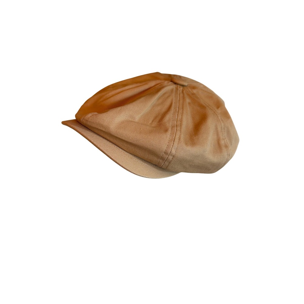 Botvela Newsboy Cap Tan Cotton 8-Panel Gatsby Driver Hat Khaki Twill Classic